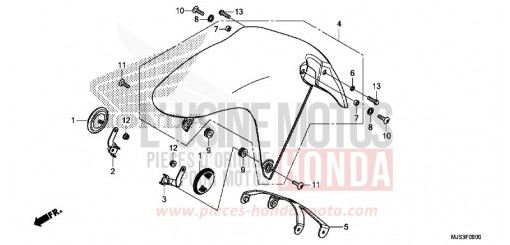 FRONT FENDER NC750JH de 2017